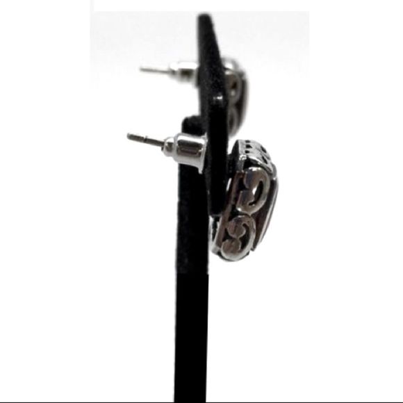 VINTAGE Red Orange Jasper Sterling Silver Filigree Earrings - Picture 2 of 3